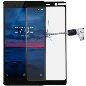 Voor Nokia 7 0.3 mm 9H oppervlaktehardheid 2.5D Explosieveilig volledig scherm getemperd glas Film(Black)