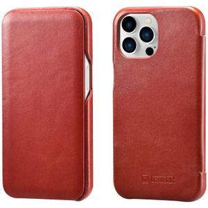 Icarer First Layer Cowhide Horizontal Flip Phone Case voor iPhone 13 Pro Max