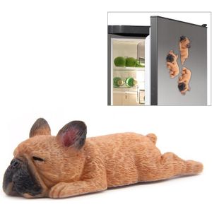 Huis decoratie mooie Rrunk op slaap Franse Bulldog 3D magnetische gesp koelkast plakken