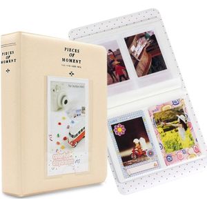 64 zakken naam kaart stukken voor Fujifilm Instax Mini 8/7s/70/25/50s/90 (beige)