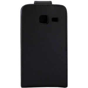 Voor de Galaxy J1 Mini / J105 Plain textuur verticaal flip lederen draagtas met magnetische Buckle(Black)