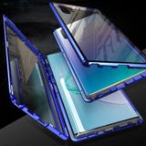 Voor Samsung Galaxy Note9 Magnetic Metal Frame Dubbelzijdige Tempered Glass Case (Zilver)