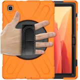 Voor Samsung Galaxy Tab A7 10.4 2020 T500 / T505 Schokbestendige kleurrijke siliconen + pc-beschermhoes met houder  schouderriem  handriem en screenprotector (oranje)