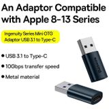 BASEUS ZJJQ000103 Ingenuteit Serie USB 3.1 Mannelijk naar USB-C / Type-C Vrouw Mini OTG-adapter