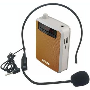 Rolton K300 draagbare spraakversterker ondersteunt FM-radio / MP3 (oranje)
