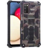 Voor Samsung Galaxy A03S Camouflage Armor Shockproof TPU + PC Magnetische Beschermhoes met Houder (Leger Groen)