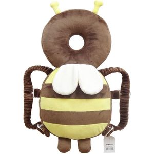 Grote bruin pluche Bee patroon schokbestendige hoofd Pad voor Baby kinderen Waliking