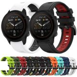 Voor Garmin Forerunner 955 22mm tweekleurige sport siliconen horlogeband (wit + zwart)