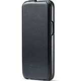 Voor iPhone 15 Pro Max Fierre Shann Oil Wax Texture Vertical Flip PU Telefoonhoesje