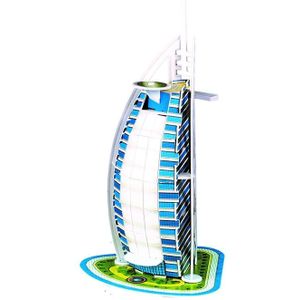 3 PCS 3D Puzzel Mini World Building Model Kinderen Assembleren intellectuele speelgoed (Burj Al Arab)