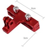 PULUZ Professionele buiten fotografie tool aluminium alloy fietszadel bevestiging camera houder voor GoPro & Xiaomi Xiaoyi YI Sport Actie camera(rood)