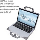 Boekstijl Laptop Beschermhoes Handtas voor MacBook 14 Inch (Pink)