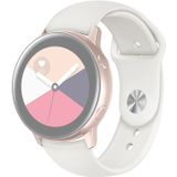 Voor Galaxy Watch Active 2 Smart horloge effen kleur siliconen polsband horlogeband  maat: S (abrikoos)