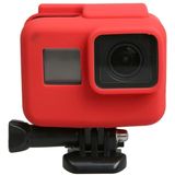 Orgineel voor GoPro HERO5 siliconen Border Frame Mount Housing beschermend hoesje Cover Shell(rood)