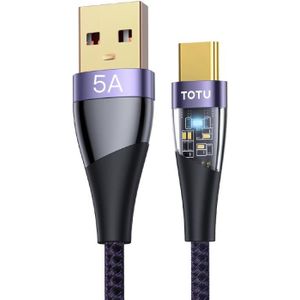 TOTU BT-018 Ming-serie 5A USB naar USB-C / Type-C snellaaddatakabel  lengte: 1 5 m