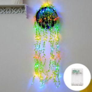 100 LED's simulatie planten koperdraad decoratief licht  spec: batterijvak (kleurrijk licht)