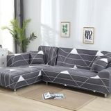 Fabric High Elastic All Inclusive Lazy Sofa Cover  Grootte: 3 Persoon (Gray Space)