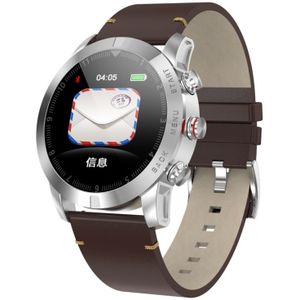 DTNO. 1 S10 1 3 inch TFT kleur scherm Slimme armband IP68 waterdicht  lederen horlogeband  ondersteuning Call herinnering/hartslag bewaking/Sleep monitoring/multi-sport modus (bruin)