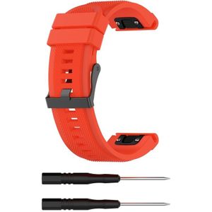 Voor Garmin Fenix 5X (26mm) Fenix3 / Fenix3 HR Siliconen vervanging polsband watchband(Oranje)