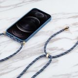 Tarwestro-materiaal + TPU-schokbestendig telefoonhoesje met nekkoord voor iPhone 14 Max
