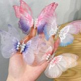 2 stks handgemaakte vlinder kinderen haarspeld lente vlinder haaraccessoires