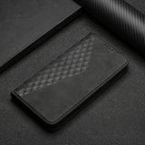 For Samsung Galaxy A71 Diamond Pattern Splicing Skin Feel Magnetic Horizontal Flip Leather Case with Card Slots & Holder & Wallet(Black)