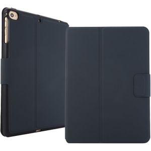 Voor iPad mini 5 / 4 / 3 / 2 / 1 Elektrisch geperste textuur horizontale flip lederen behuizing met houder & pen slot (houtskoolgrijs)