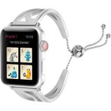 S-vormige armband roestvrijstalen horlogeband voor Apple Watch serie 3 & 2 & 1 38mm (zilver)