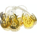 1.65m 10 LED's Eid Al-Fitr LED Star en Moon String Lights Ramadan Festival Decoratie Lamp (Wit Licht)