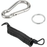 RV Trailer Spring Safety Rope Breakaway kabel  Safety Buckle Size:M8 x 80mm (Donkergrijs)
