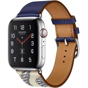Voor Apple Watch 3 / 2 / 1 Generatie 38mm Universal Silk Screen Psingle-ring Watchband(Blauw)