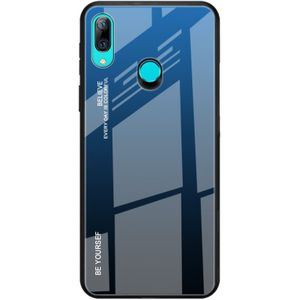 Voor Huawei P Smart Z gradint kleur glas geval (blauw)