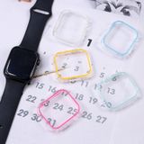 Luminous Hollow Colorful PC Watch Case For For Apple Watch Series 6/5/4/SE 40mm(White)