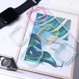 Luminous Hollow Colorful PC Watch Case For For Apple Watch Series 6/5/4/SE 40mm(White)