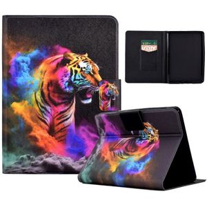 Voor Amazon Kindle 11e 2022 Gekleurde Tekening Smart Leather Tablet Case(Tiger)