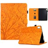 Voor iPad mini 2021 / mini 6 Fortune Tree Pressure Flower PU-tablethoes met wek-/slaapfunctie