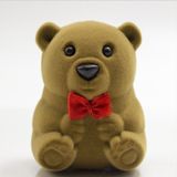 5 stuks schattige beer ring Jewllery geschenkdozen (bruin)