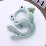 RN1081 Little Frog Oren kunnen oorbeschermers bewegen Winter Kinderen Pers Airbag Earmuffs Ear Warmer  Grootte: Vrije grootte (Lichtoranje)