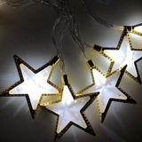 1.65m 10 Lights Batterij Model LED Star Moon Light String Eid Al-Adha Decoratieve Hanger (Sterren-Kleurrijk)