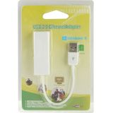 USB 2.0 Ethernet Adapter voor Tablet PC / Android TV  Kabel lengte: 20 cm wit