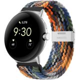 Voor Google Pixel Watch metalen gesp nylon horlogeband