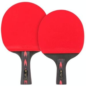 Huieson HS-CPPX5 Vijf sterren Koolstofvezel Dubbelzijdig Reverse Adhesive Tafel Tennis Training Racket Set  Specificatie: Hand-Shake Grip + Pen Hold Grip Racket