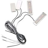 4-delige universele auto LED innerlijke handvat licht sfeerverlichting decoratieve lamp DC12V/0.5 W kabel lengte: 75cm (roze licht)