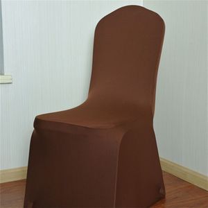 Elastische stoel Cover bruiloften feestzaal Restaurant stoel Covers(Coffee)