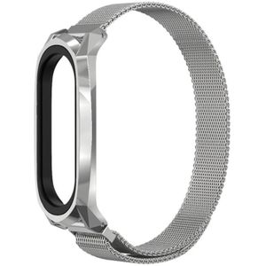 For Xiaomi Mi Band 6 / 5 / 4 / 3 Mijobs Milan Magnetic GT Stainless Steel Replacement Watchband(Silver)