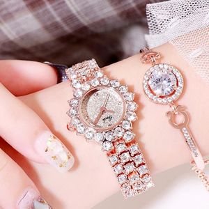 Gedi 52004 Dames Quartz Diamond Armband Horloge (Rose Gold)
