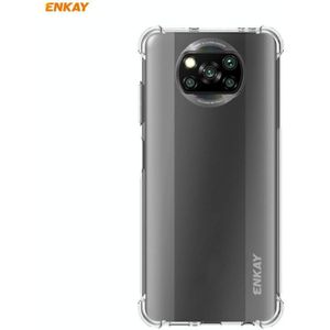 Voor Xiaomi Poco X3 / X3 NFC Hat-Prince ENKAY Clear TPU Shockproof Case Soft Anti-slip Cover