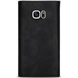 Voor Samsung Galaxy S7 Skin Feel Zipper Horizontale Flip Lederen case met Holder & Card Slots & Photo Frame & Lanyard & Long Rope(Black)