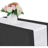 10 stuks satijnen tafelkleed tafel decoratie voor Home Party bruiloft kerst decoratie  grootte: 30X275CM (wit)