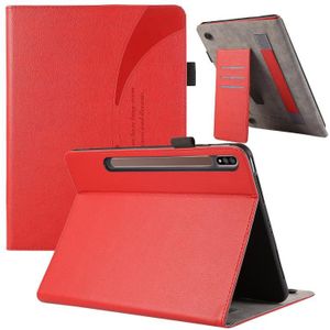 Voor Samsung Galaxy Tab S7 Lite / S7+ Litchi Textuur Lederen Sucker Tablet Case (Rood)